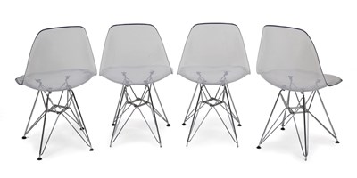 Lot 354 - A set of four of modernist dining chairs