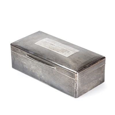 Lot 244 - An early 20th century silver box with a gilt...