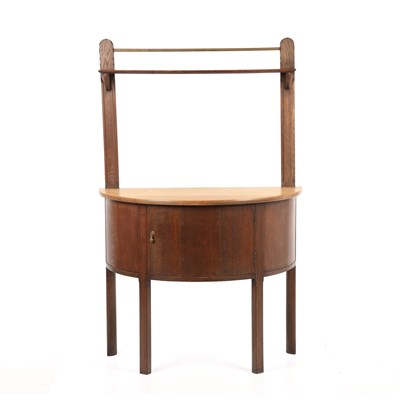 Lot 861 - Heals Washstand, circa 1910 oak, with brass...