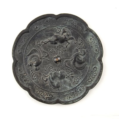 Lot 435 - Octolobe bronze mirror Chinese, Tang dynasty...