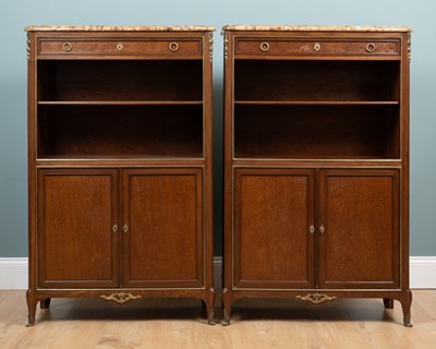 Lot A pair of modern French Empire style side cabinets