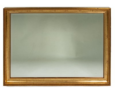 Lot 205 - A modern gilt-framed rectangular wall mirror