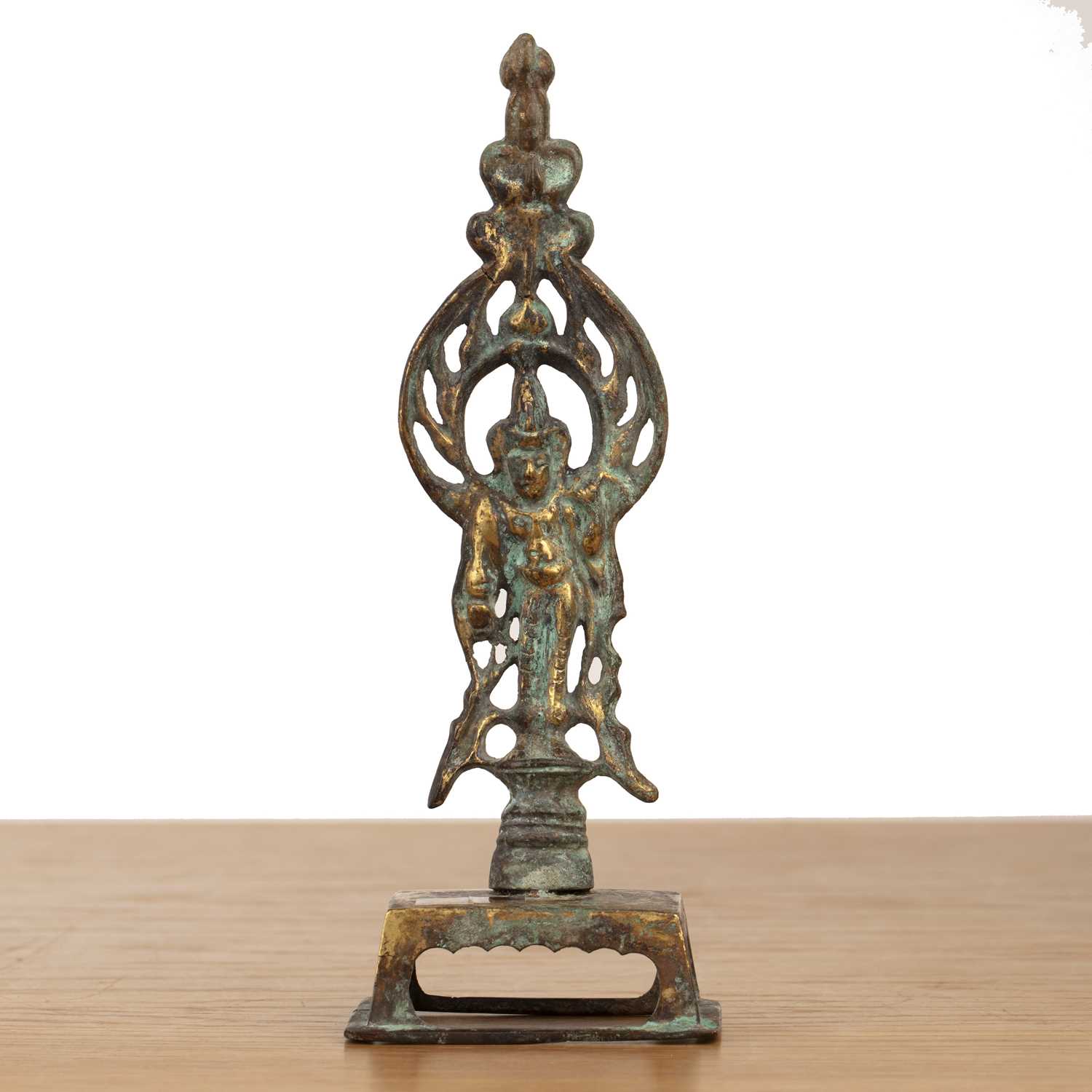 Lot 231 - Gilt bronze standing figure of a Boddhisatva...