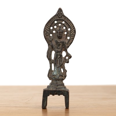 Lot 232 - Small bronze standing figure of a Boddhisatva...