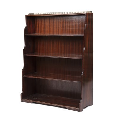 Lot 252 - A 20th century mahogany waterfall bookcase...