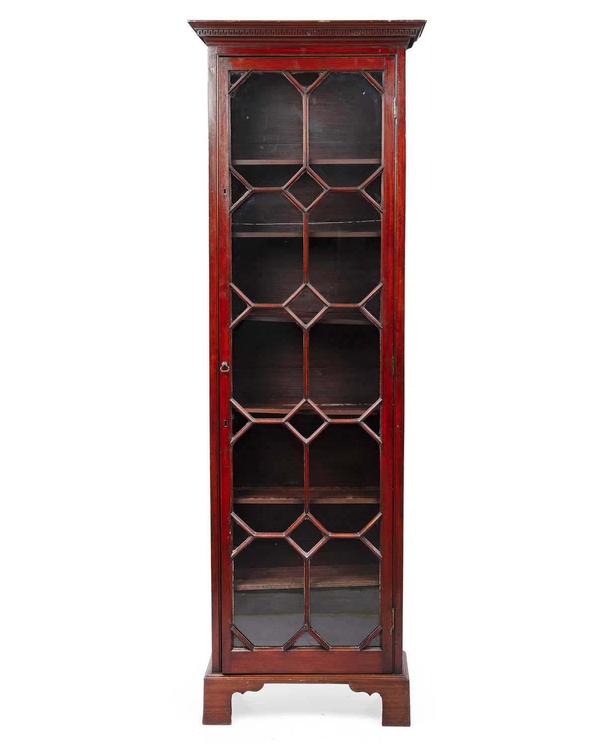 Lot 91 - A George III style mahogany tall narrow...