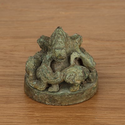 Lot 479 - Bronze mat weight Chinese, Han dynasty or...