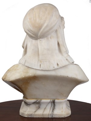 Lot 123 - Giuseppe Bessi (1857-1922) Alabaster head and...