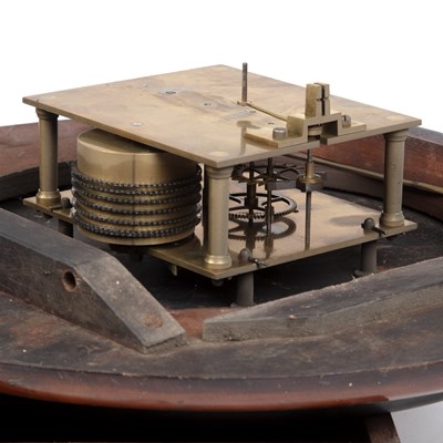 Lot 124 - A 19th century mahogany drop dial wall clock,...