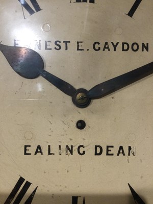 Lot 124 - A 19th century mahogany drop dial wall clock,...