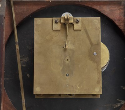 Lot 124 - A 19th century mahogany drop dial wall clock,...