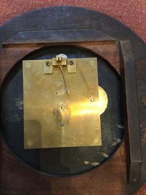 Lot 124 - A 19th century mahogany drop dial wall clock,...