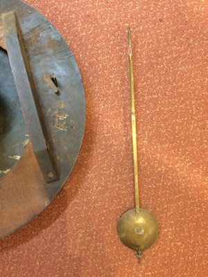Lot 124 - A 19th century mahogany drop dial wall clock,...