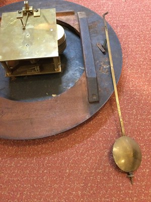 Lot 124 - A 19th century mahogany drop dial wall clock,...