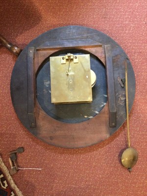 Lot 124 - A 19th century mahogany drop dial wall clock,...