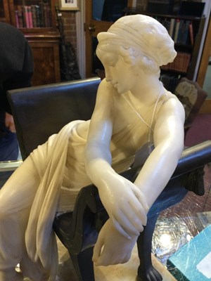 Lot 130 - Antonio Frilli (Italian 1860-1902) A seated...