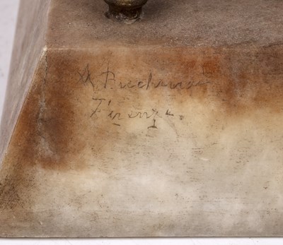 Lot 131 - Galileo Pochini (Italian 1800-1899) Alabaster...