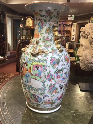 Lot 132 - A pair of 19th century Chinese canton vases,...