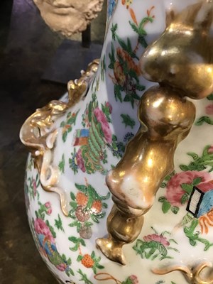 Lot 132 - A pair of 19th century Chinese canton vases,...