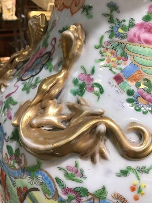 Lot 132 - A pair of 19th century Chinese canton vases,...