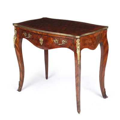 Lot 134 - A 19th century French parquetry kingwood side...