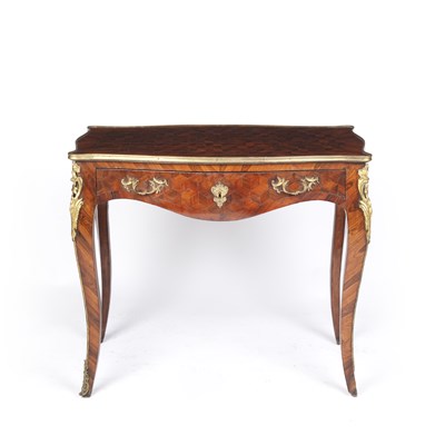 Lot 134 - A 19th century French parquetry kingwood side...
