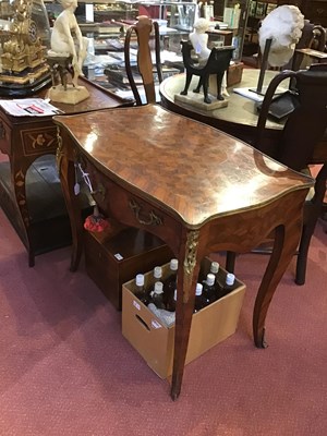 Lot 134 - A 19th century French parquetry kingwood side...
