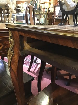 Lot 134 - A 19th century French parquetry kingwood side...
