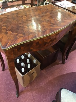 Lot 134 - A 19th century French parquetry kingwood side...