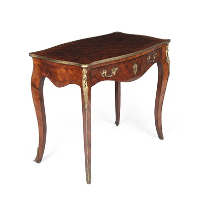 Lot 134 - A 19th century French parquetry kingwood side...