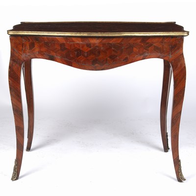 Lot 134 - A 19th century French parquetry kingwood side...