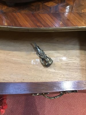 Lot 134 - A 19th century French parquetry kingwood side...