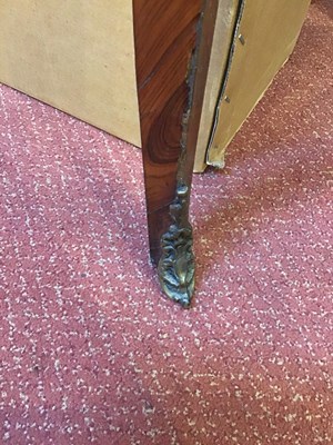 Lot 134 - A 19th century French parquetry kingwood side...