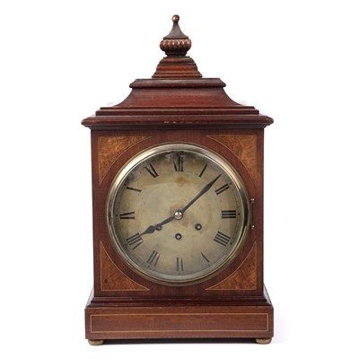 Lot 194 - A late 19th century mahogany and burr wood...