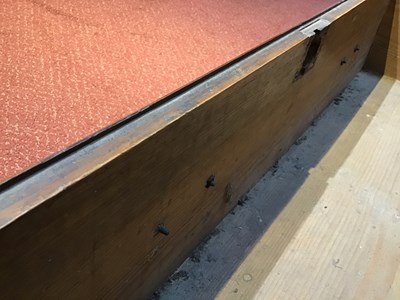 Lot 135 - A George II cedarwood and parquetry bureau,...