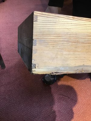Lot 135 - A George II cedarwood and parquetry bureau,...