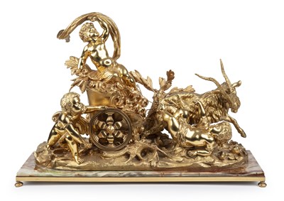 Lot 180 - A early 20th century French heavy gilt bronze...