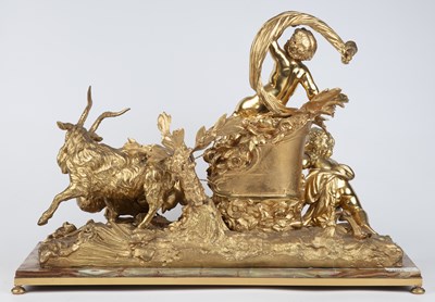 Lot 180 - A early 20th century French heavy gilt bronze...