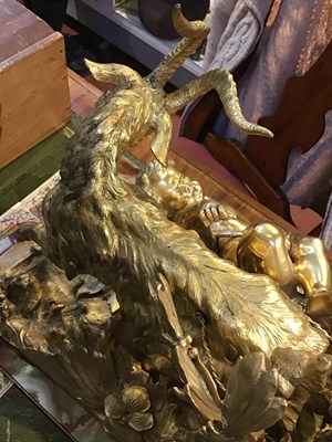 Lot 180 - A early 20th century French heavy gilt bronze...