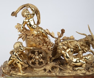 Lot 180 - A early 20th century French heavy gilt bronze...