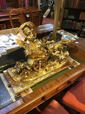 Lot 180 - A early 20th century French heavy gilt bronze...