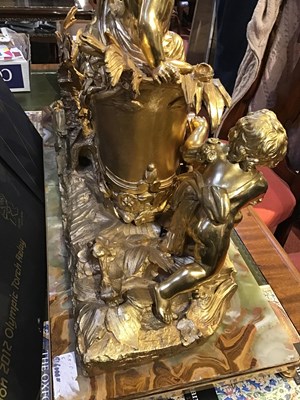 Lot 180 - A early 20th century French heavy gilt bronze...