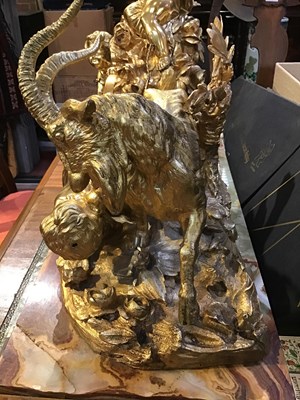 Lot 180 - A early 20th century French heavy gilt bronze...