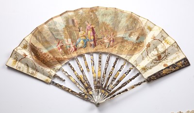 Lot 210 - Five 19th century French of mother of pearl...