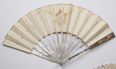 Lot 210 - Five 19th century French of mother of pearl...