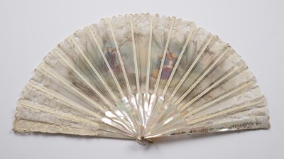 Lot 210 - Five 19th century French of mother of pearl...