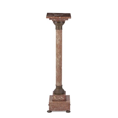 Lot 158 - A 19th century French marble column with brass...