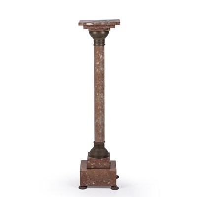 Lot 158 - A 19th century French marble column with brass...