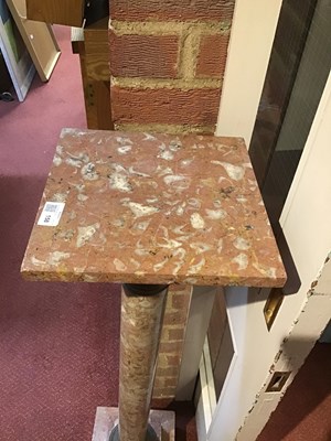 Lot 158 - A 19th century French marble column with brass...