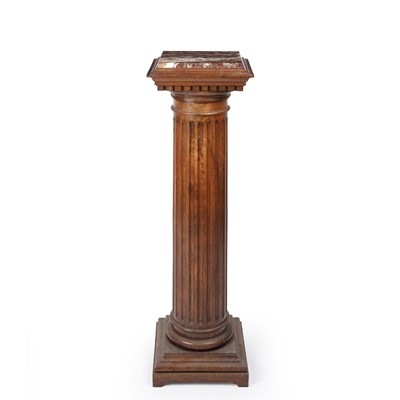 Lot 157 - A 19th century French walnut marble topped...